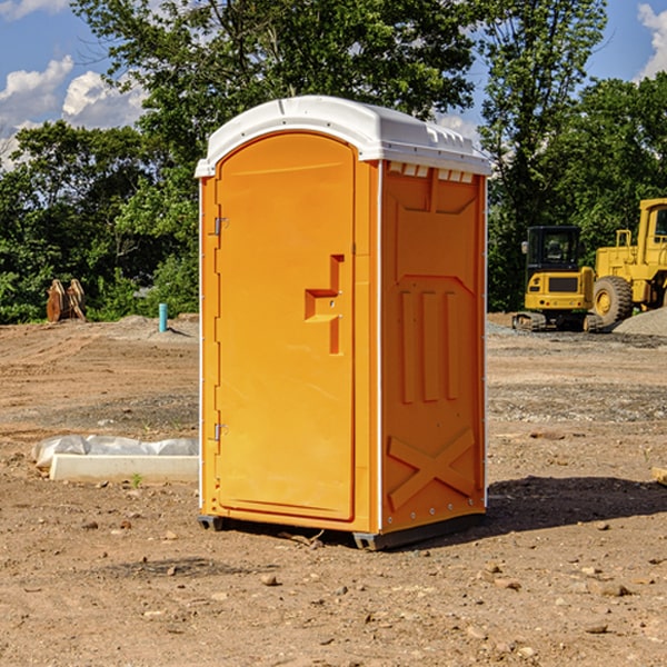 how often are the porta potties cleaned and serviced during a rental period in Silvana